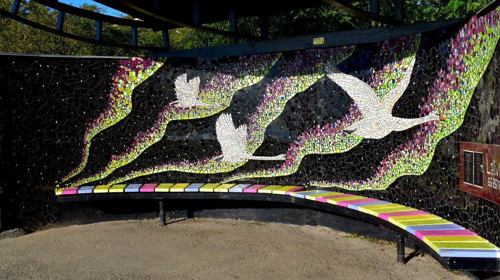 #Šķietura abstract mosaic artwork by Linda Rinke, 2018